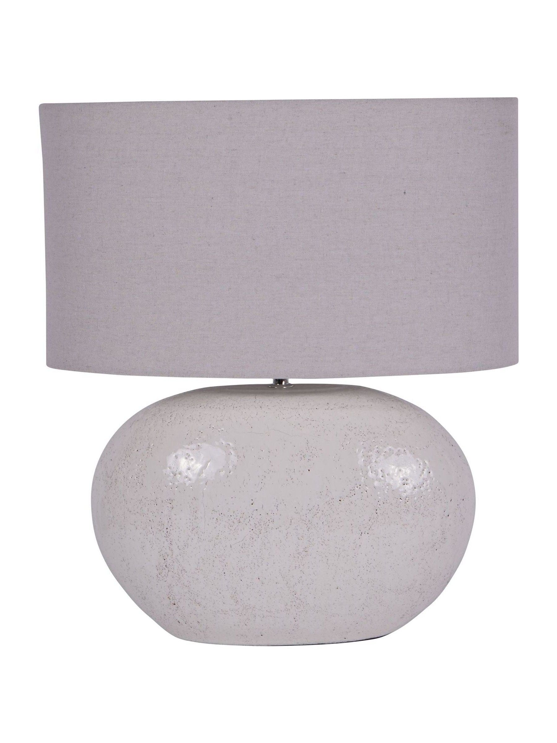 Libra Interiors white Oviedo terracotta table lamp (British brand)