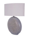 Libra Interiors Blue Lugo ceramic table lamp, UK version