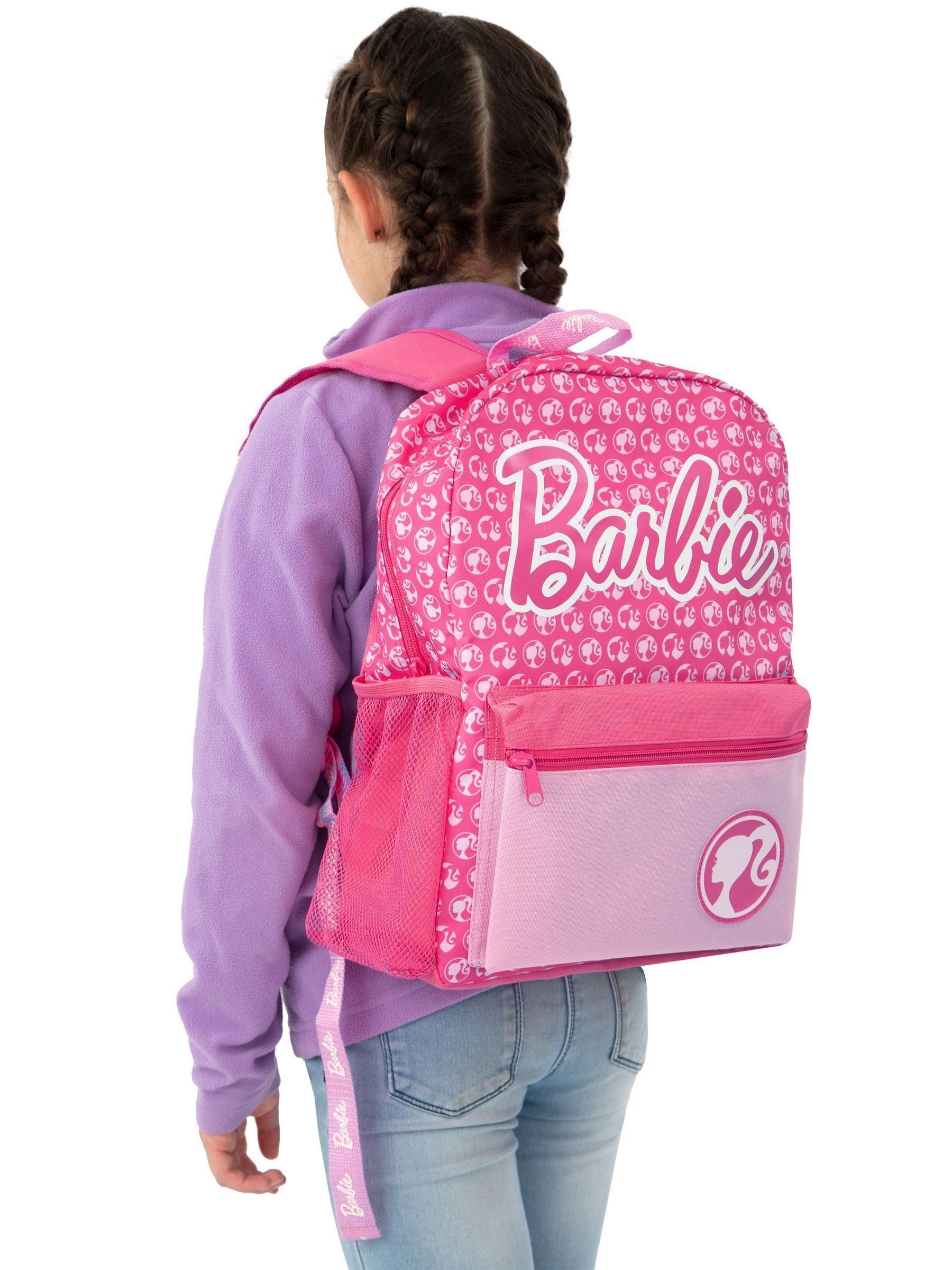 Barbie pink backpack with logo, imported from the UK