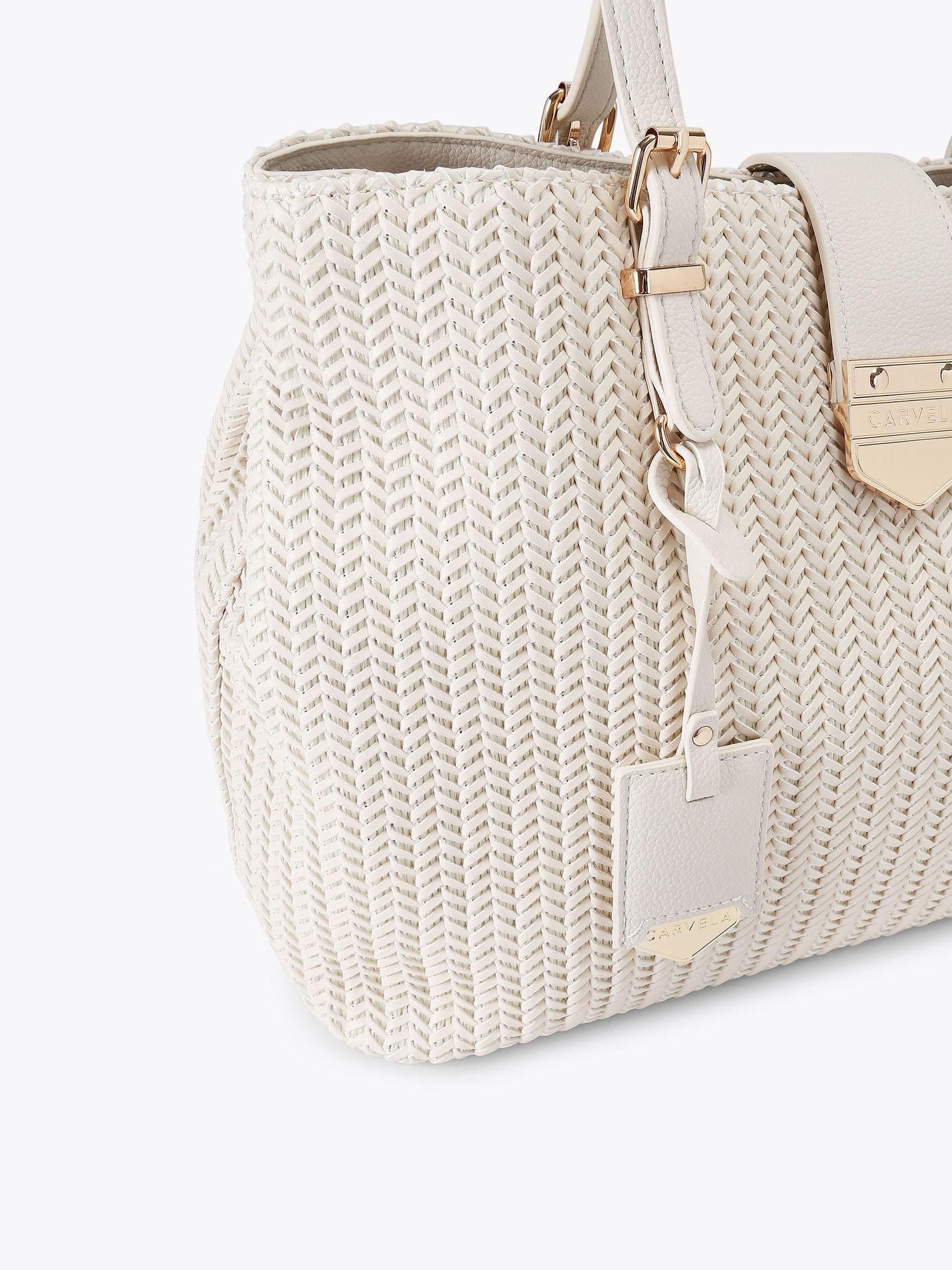 Carvela cream woven tote bag - British product
