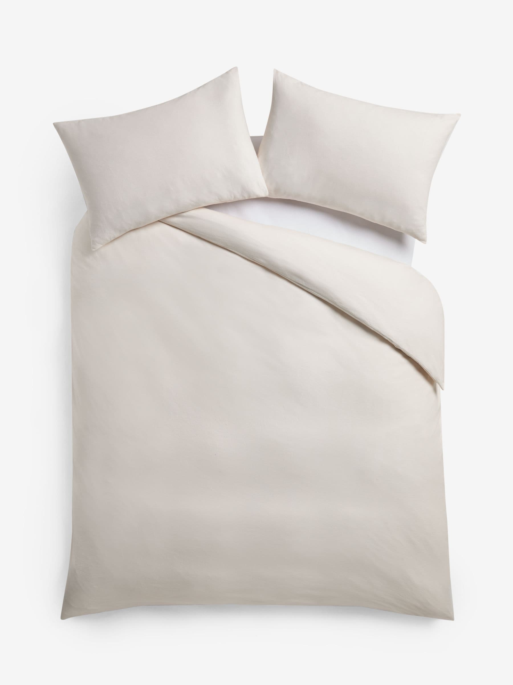 Ivory supersoft duvet cover and pillowcase set, UK version