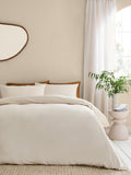 Ivory supersoft duvet cover and pillowcase set, UK version