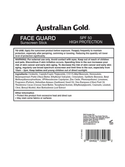 Next Australian Gold SPF 50 Face Guard Solkremstift- Kjøp online hos McGrocer
