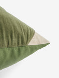 Green square cushion 50cm with black and white pattern, UK version