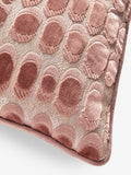 Rebel Spot blush pink velvet cushion 50x50cm - British product