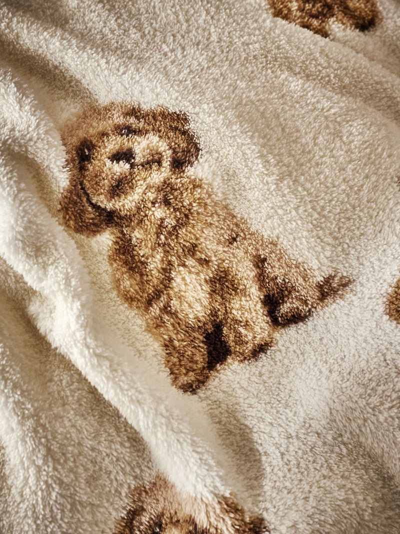 Fleece throw Charlie the Cockapoo natural design (British brand)