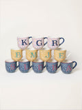 FatFace Multi Alphabet Floral ceramic mug (British brand)