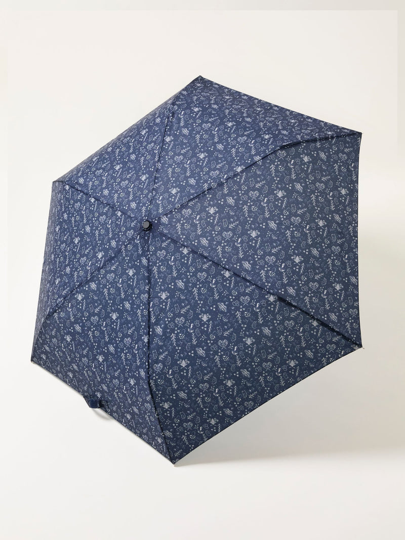 FatFace navy moth print umbrella 50cm, UK version