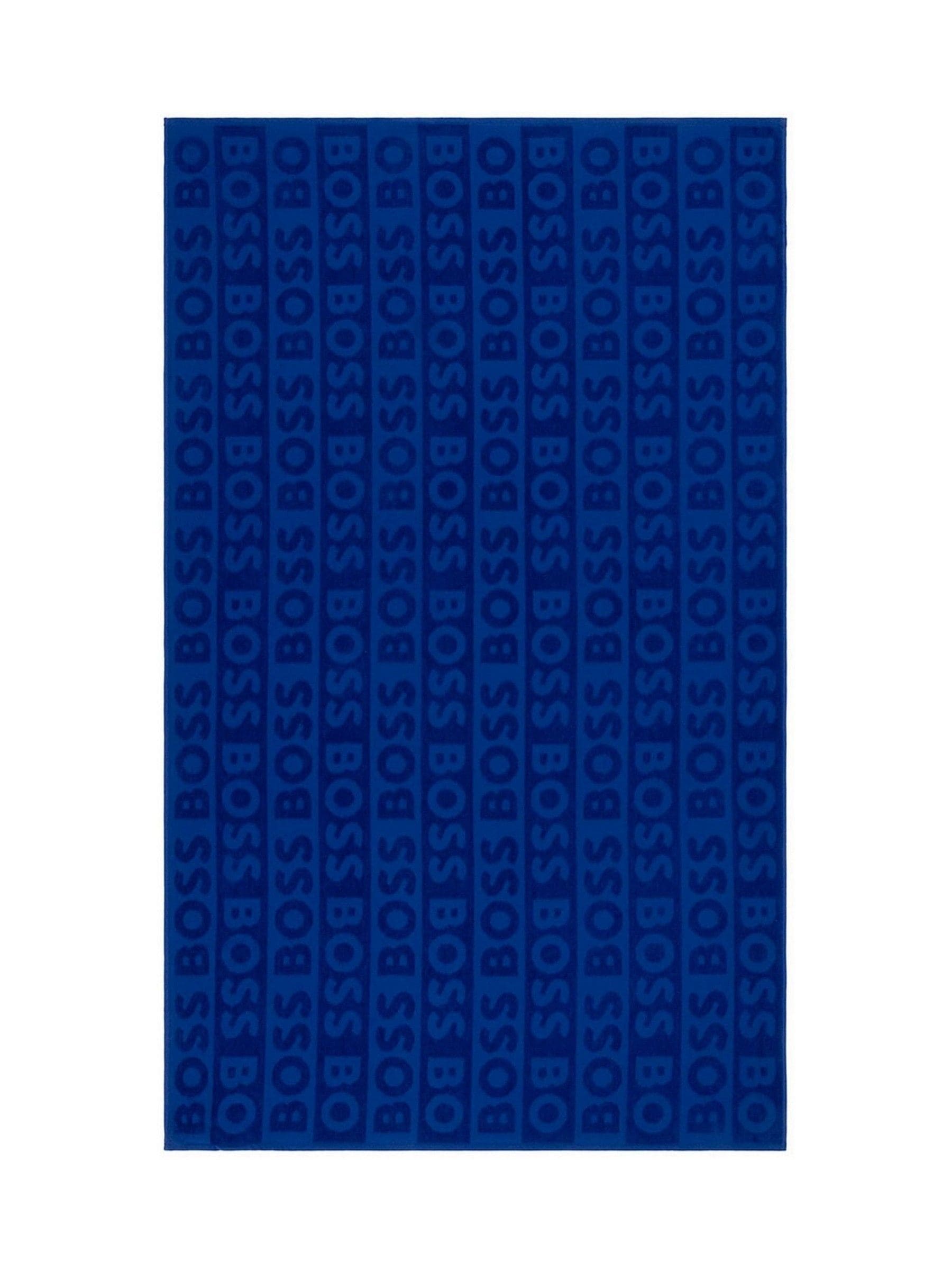 BOSS blue font beach towel 90x150cm, UK version