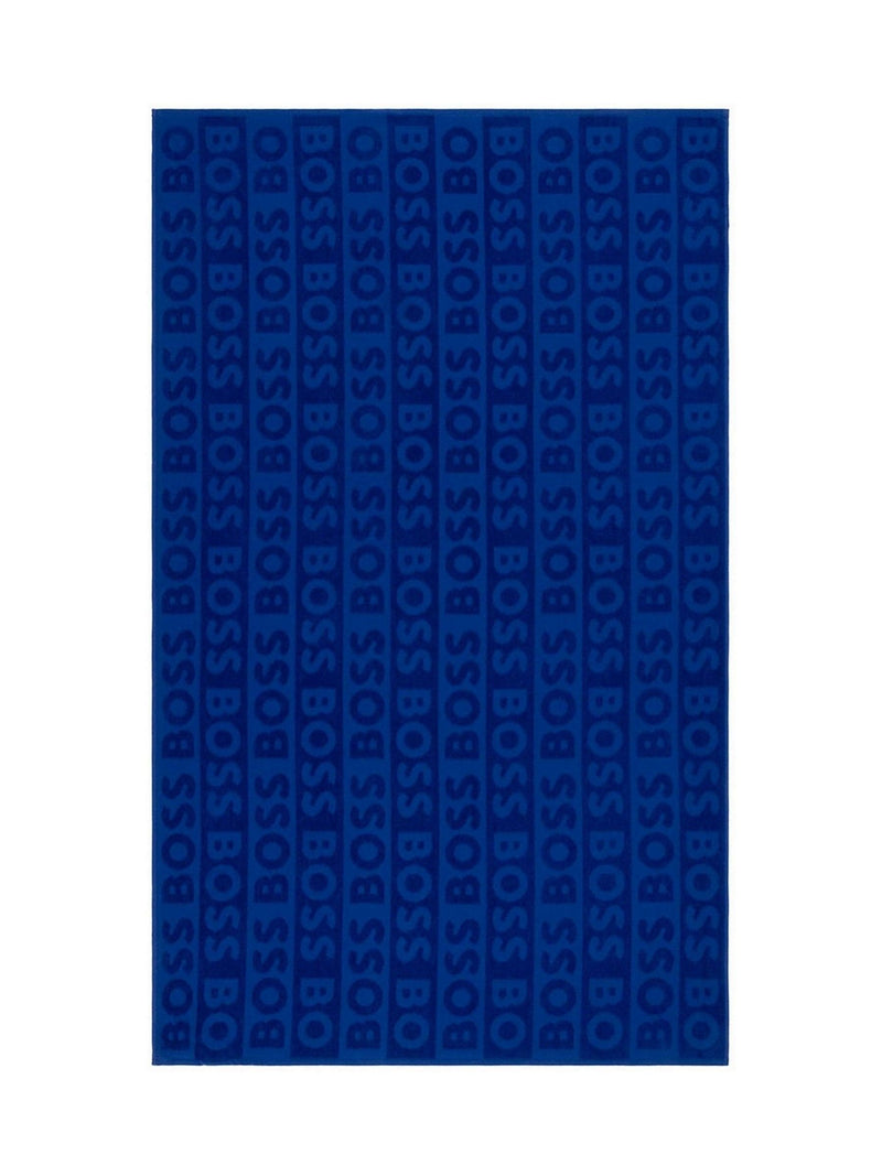 BOSS blue font beach towel 90x150cm, UK version