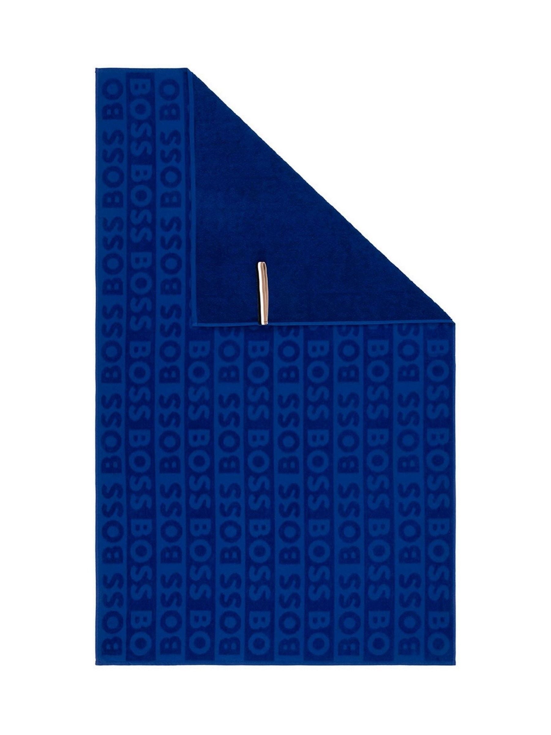 BOSS blue font beach towel 90x150cm, UK version