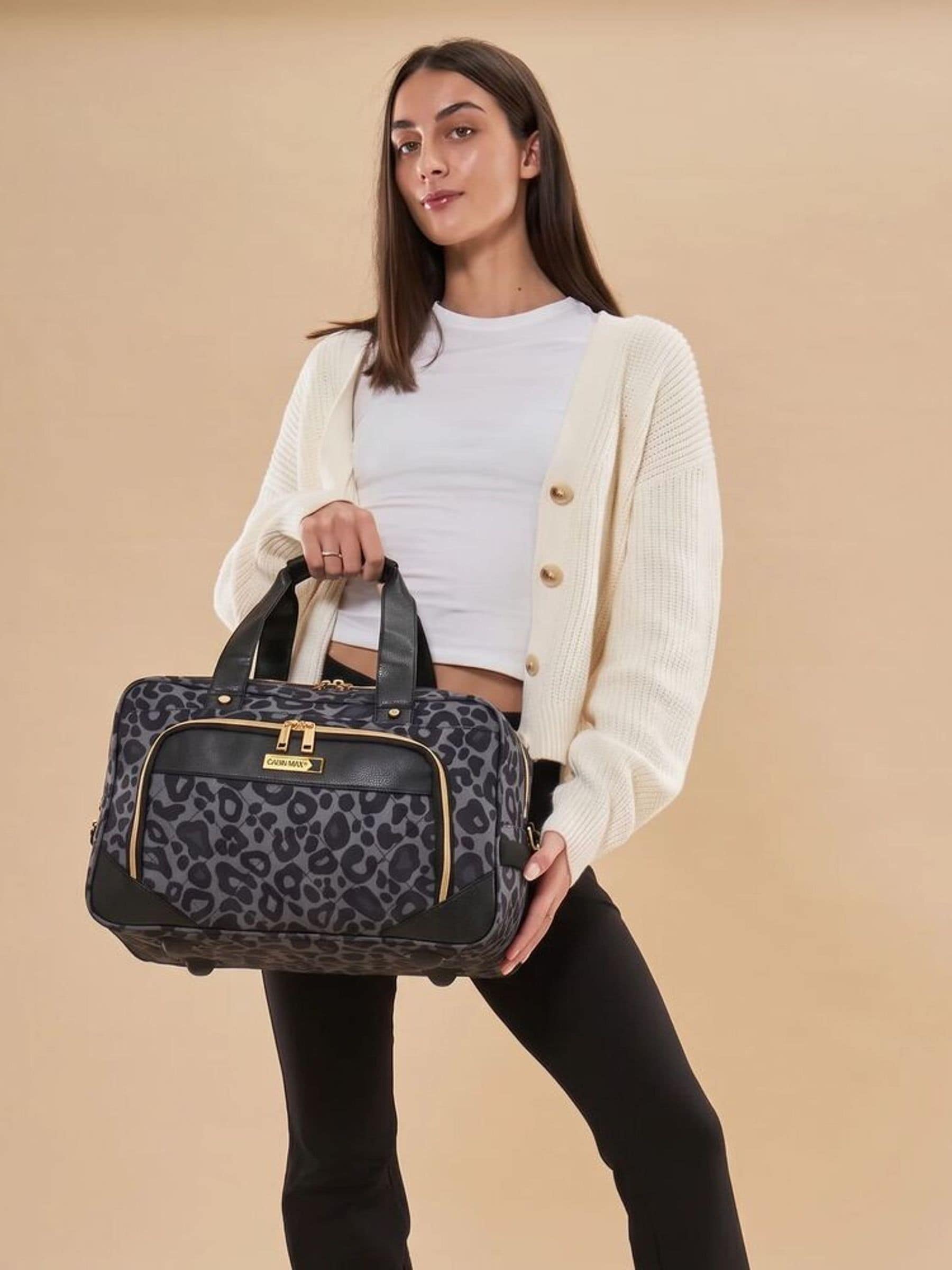 Cabin Max Grey Animal Print 20 Litre Vela Bag