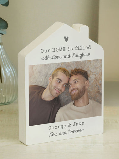 Next PMC Personalised Photo Upload Wooden House Ornament- Buy online at McGrocer