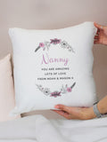 PMC personalised wild flowers cushion 40x40cm white (British brand)