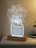 PMC personalised flower vase LED light (British brand)