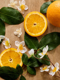 Orange Blossom floral birthday candle, imported from the UK