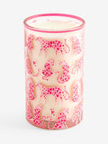 Leopard print pillar candle Dark Orchid Patchouli 14.5cm - British product