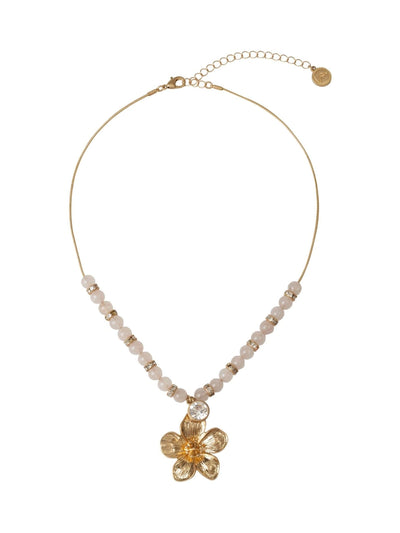 Next Bibi Bijoux Gold Tone Flower Bead Necklace 41cm- Buy online at McGrocer