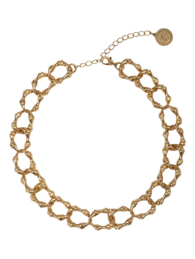 Bibi Bijoux Gold Bambus Kettenhalskette 40cm mit 8cm Verlängerung