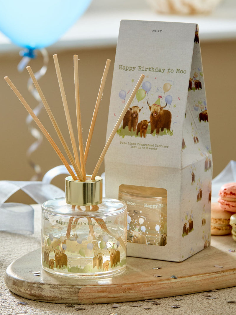 Natural Hamish Happy Birthday Pure Linen Diffuser - British product