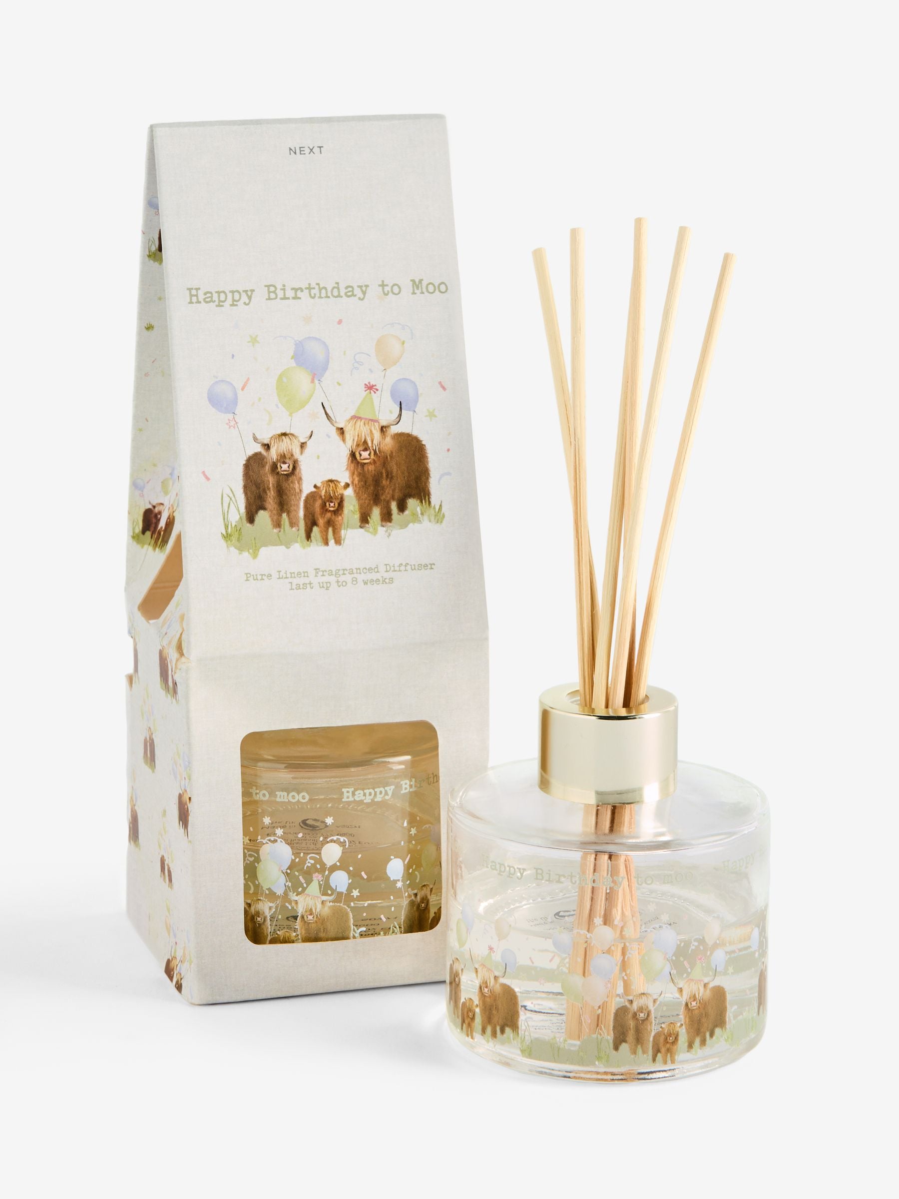 Natural Hamish Happy Birthday Pure Linen Diffuser - British product