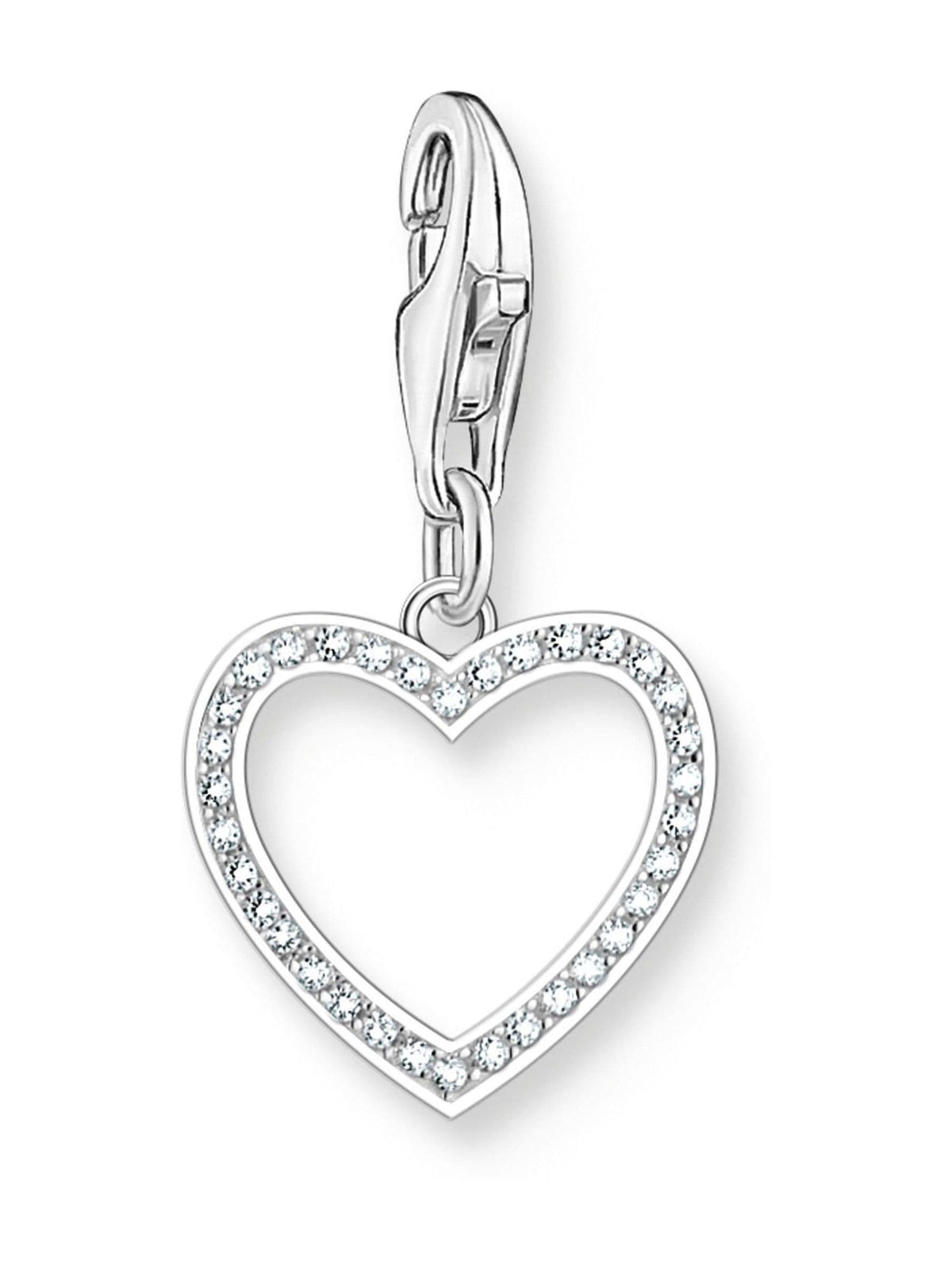 Thomas Sabo open heart charm with zirconia - British product