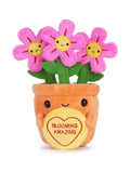 Swizzels Love Hearts flowerpot soft toy 16cm, imported from the UK