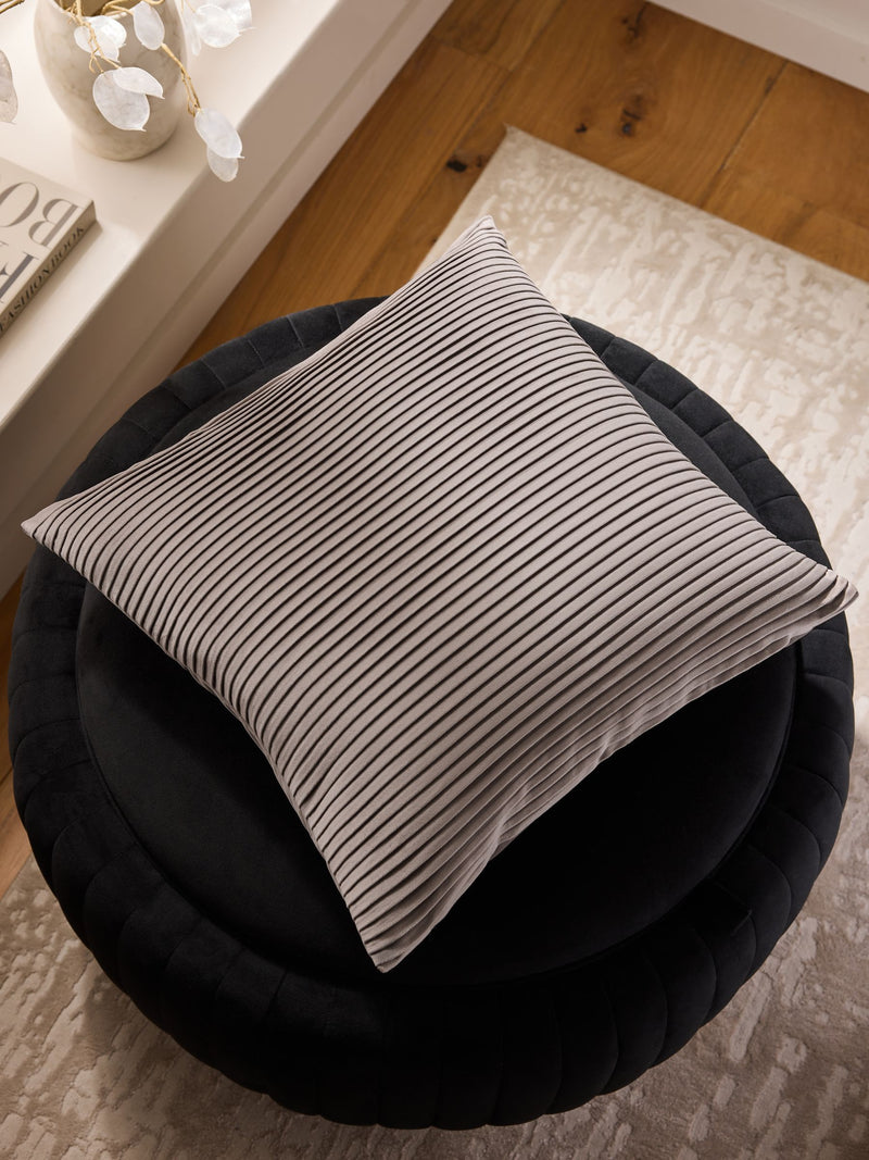 Sage Green Velvet Pleat Cushion - 59 x 59cm
