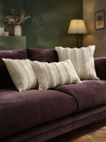 Natural woven chevron cushion 40x59cm, UK version