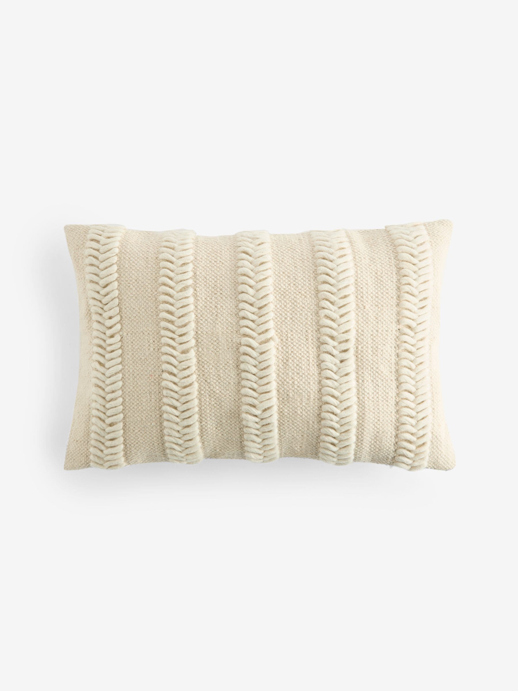 Natural woven chevron cushion 40x59cm, UK version