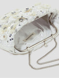 Monsoon floral embellished clutch bag 10cm, imported from the UK