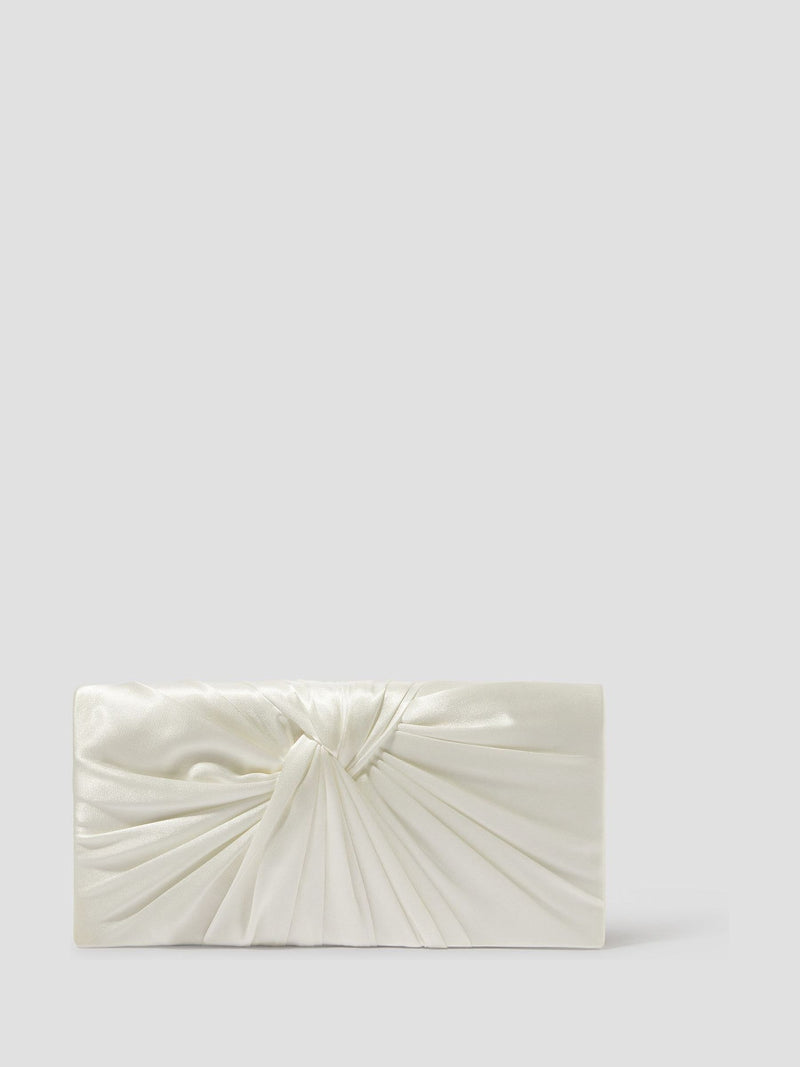 Monsoon Talia twisted satin clutch bag, imported from the UK