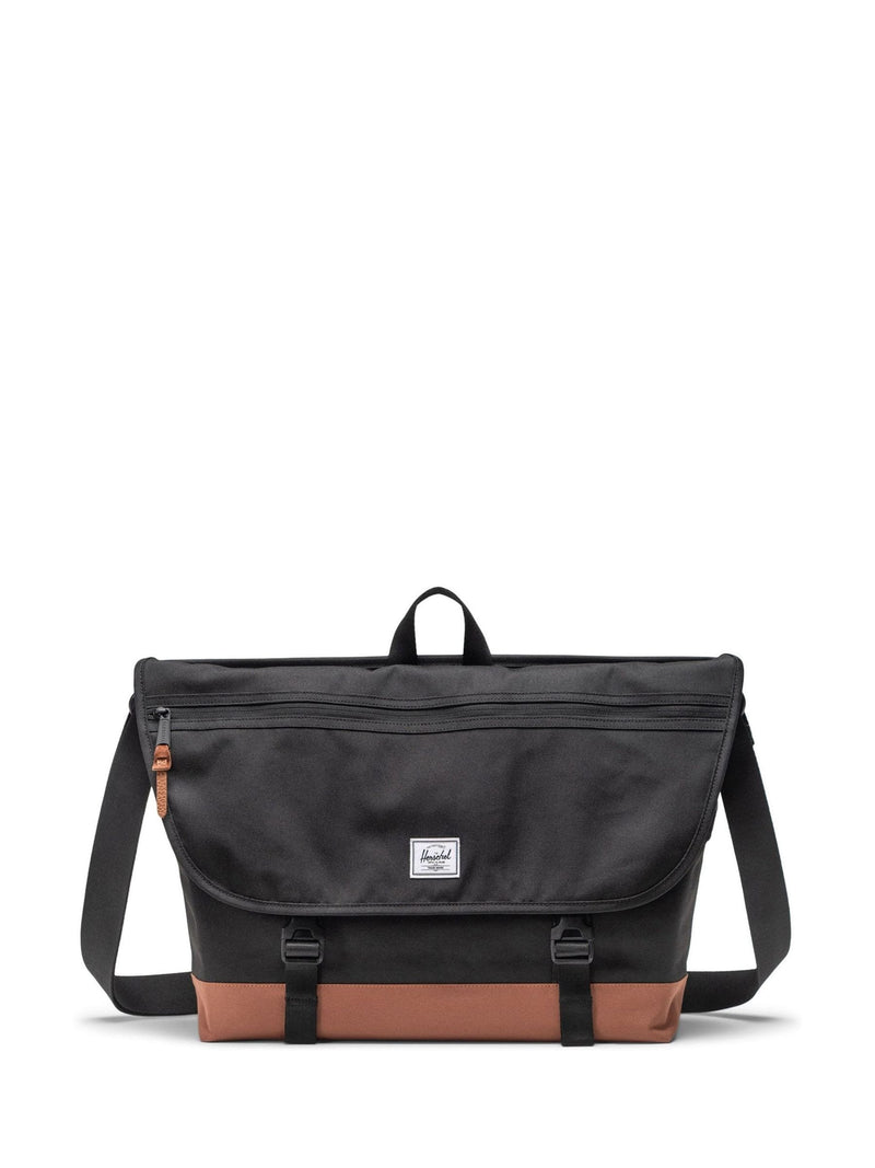 Herschel Supply Co Cove messenger bag in black and brown, imported from the UK