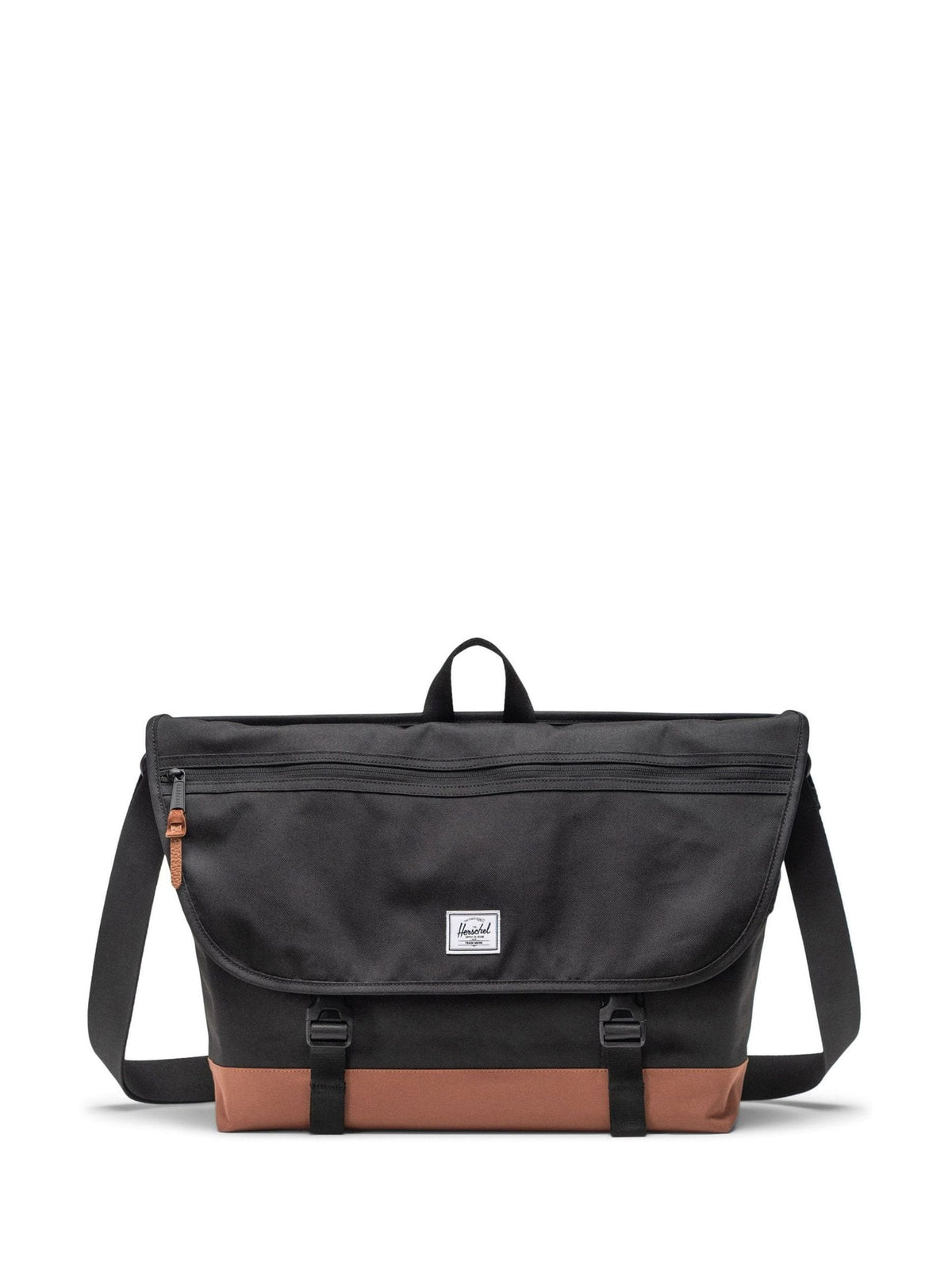 Herschel Supply Co Cove messenger bag in black and brown, imported from the UK