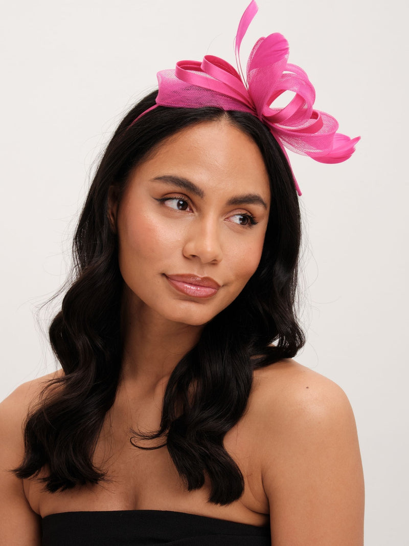 Jon Richard pink fushia medium fascinator, UK version