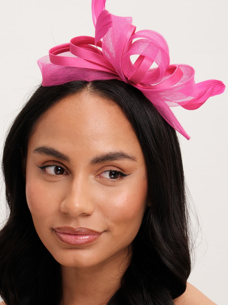 Jon Richard pink fushia medium fascinator, UK version