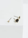 Jon Richard gold tone jet enamel earrings 3 pack, UK version