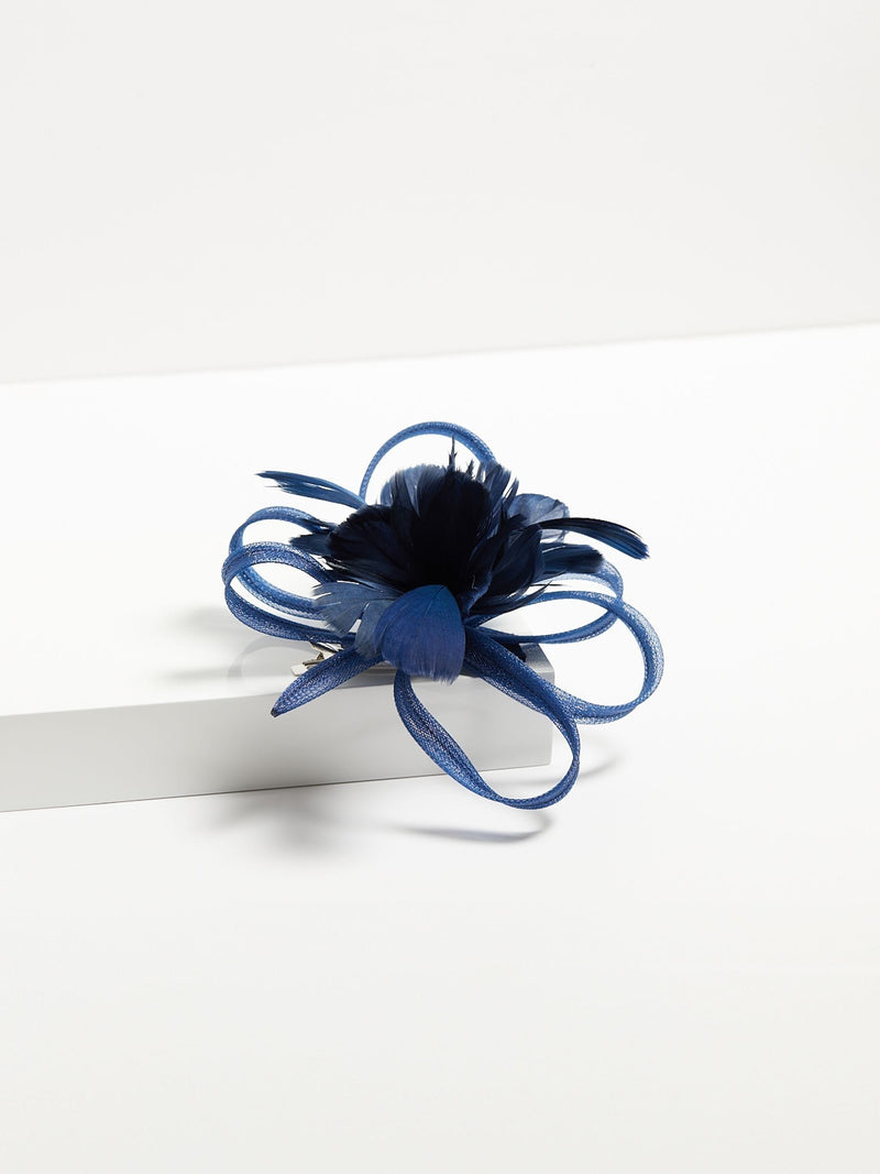 Jon Richard blue floral fascinator small - British product