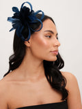 Jon Richard blue floral fascinator small - British product