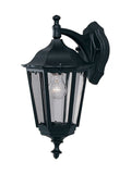 Searchlight Black Luna outdoor wall light, imported from the UK