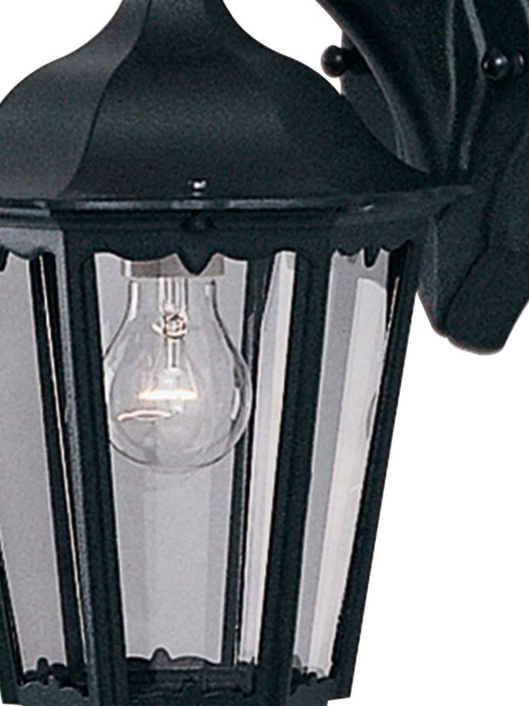 Searchlight Black Luna outdoor wall light, imported from the UK