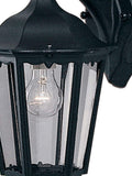 Searchlight Black Luna outdoor wall light, imported from the UK