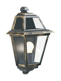 Searchlight Cannes black gold outdoor wall light, UK version