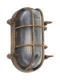 Searchlight black gold outdoor wall light - British product