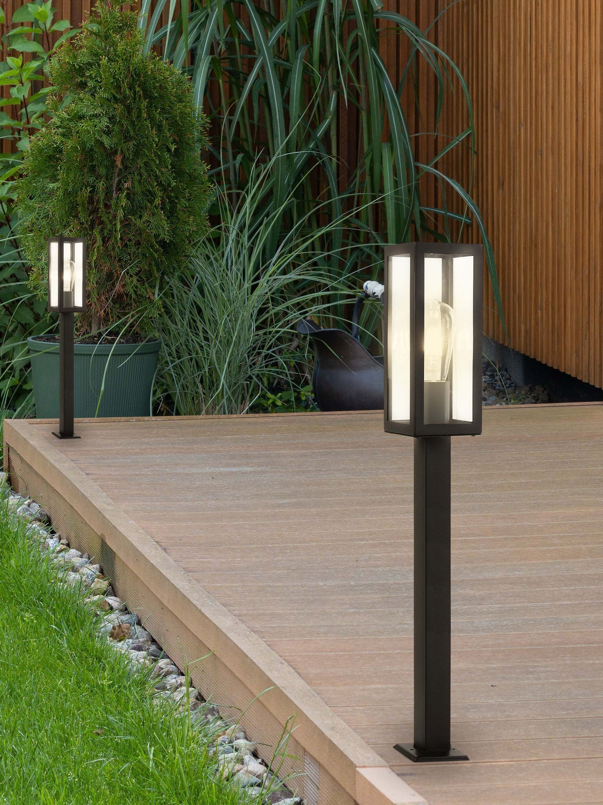Searchlight Baku large outdoor post light 90cm, imported from the UK