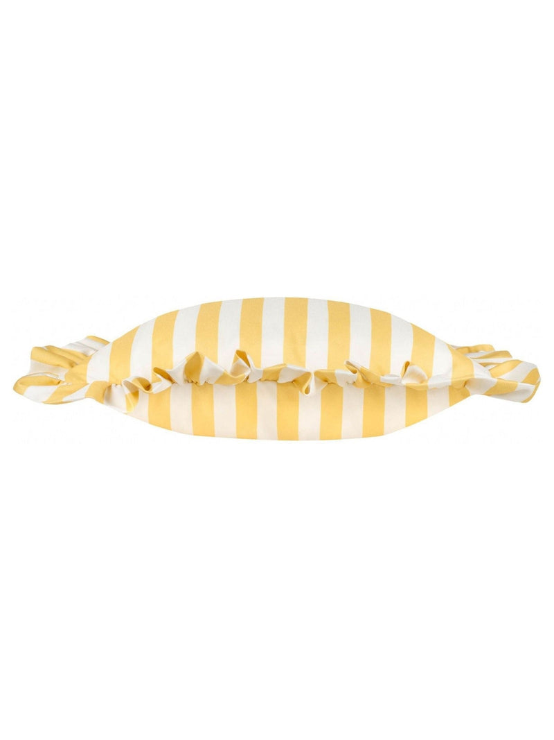 Furn Lottie yellow outdoor stripe cushion 45x45cm (British brand)