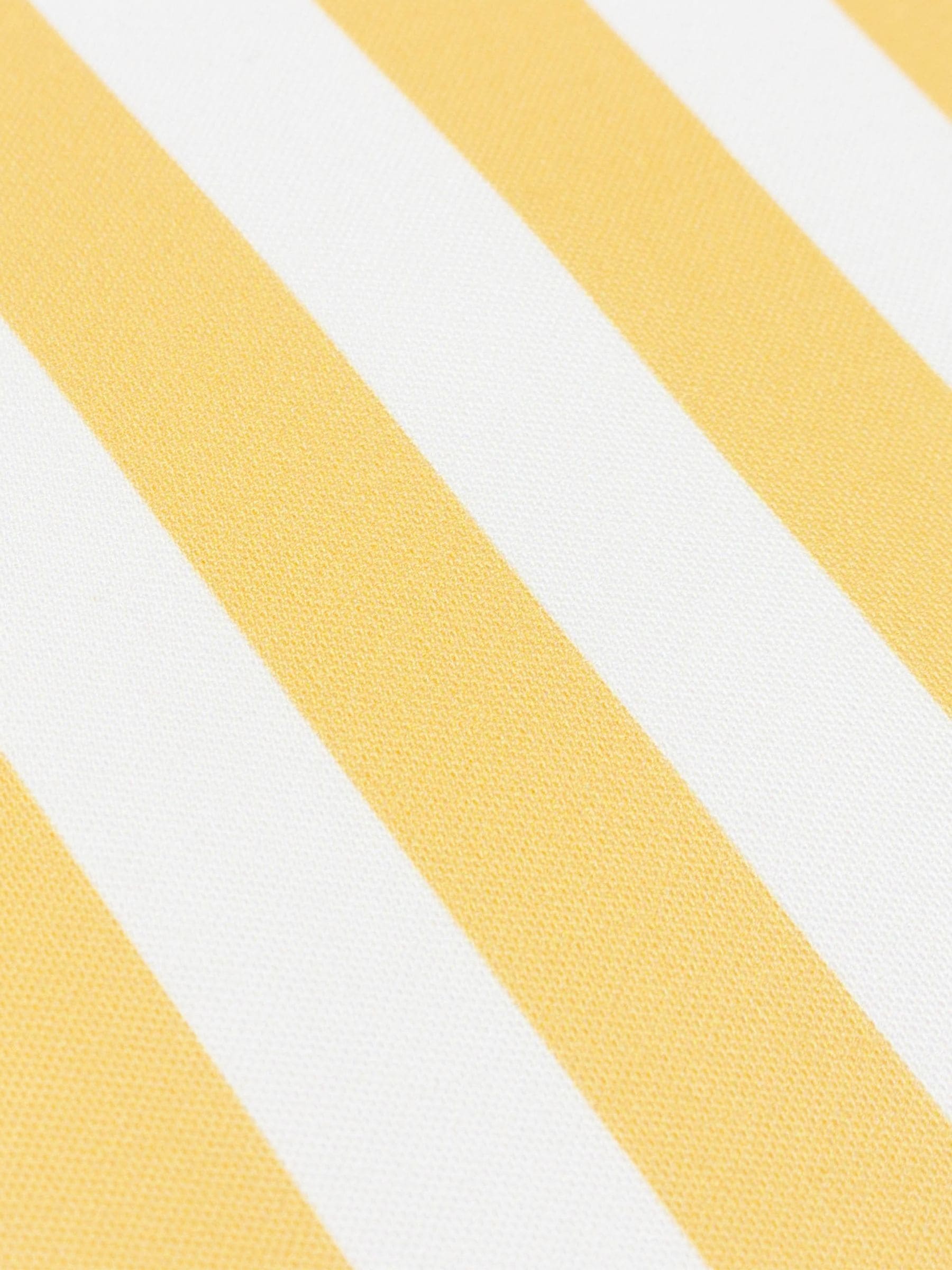 Furn Lottie yellow outdoor stripe cushion 45x45cm (British brand)