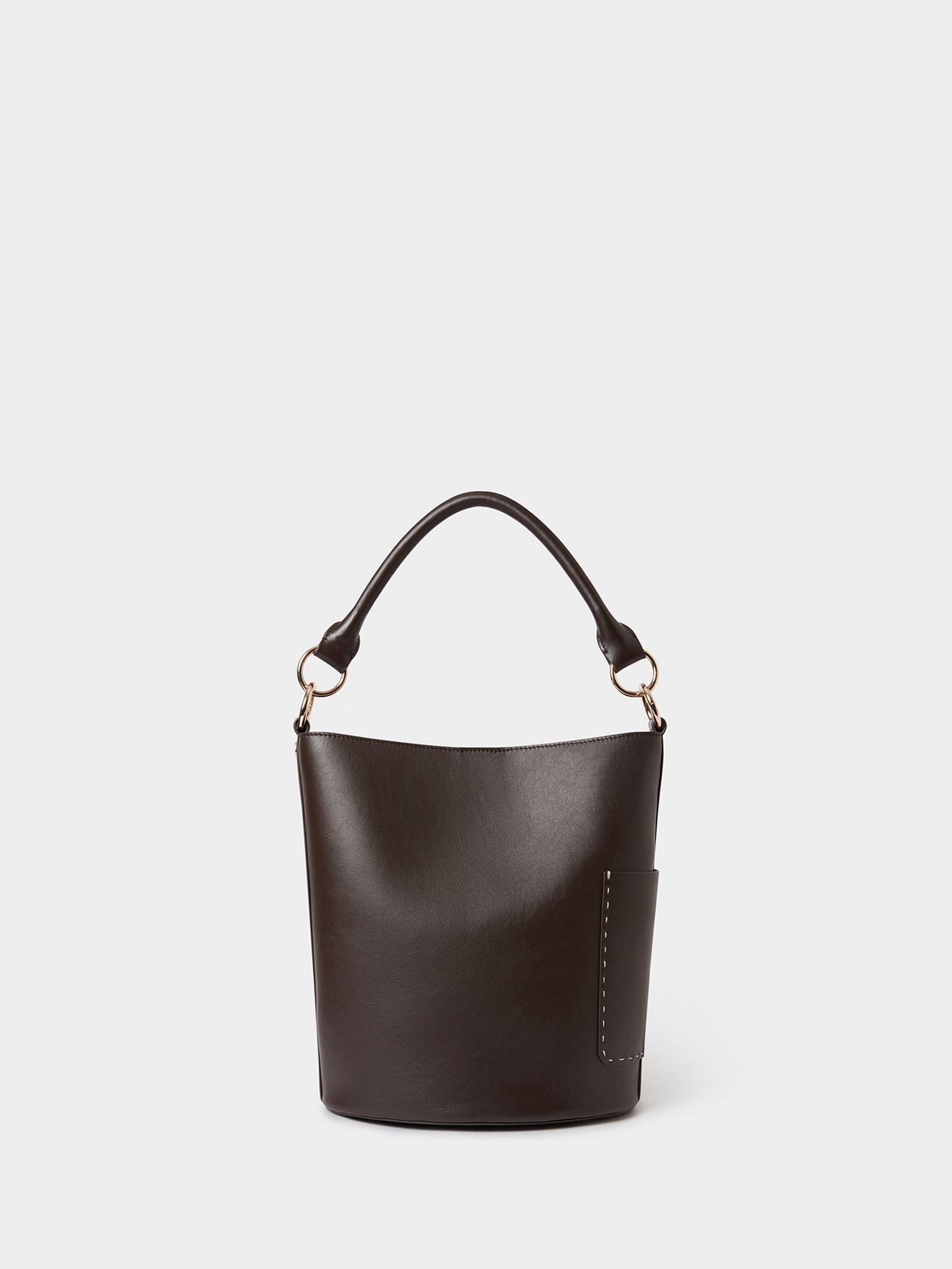 Osprey London brown Ravello leather bucket bag (British brand)
