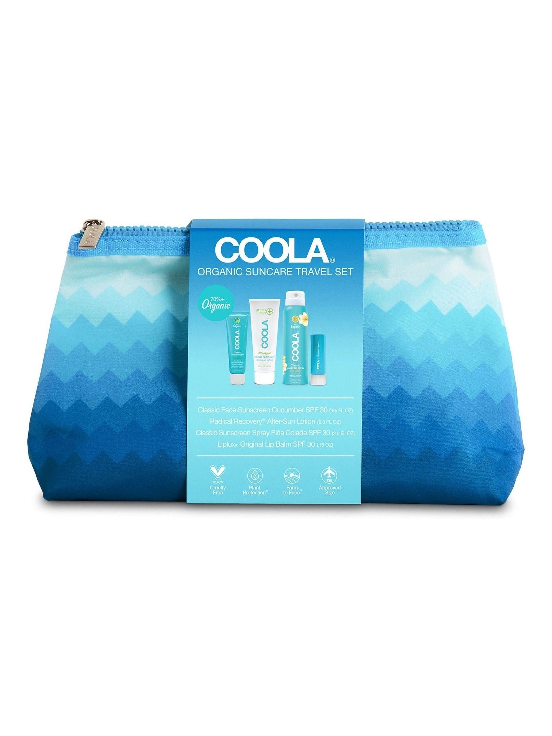 Travel-Sized SPF 30 Suncare Discovery Set with Four Products in Reusable Pouch