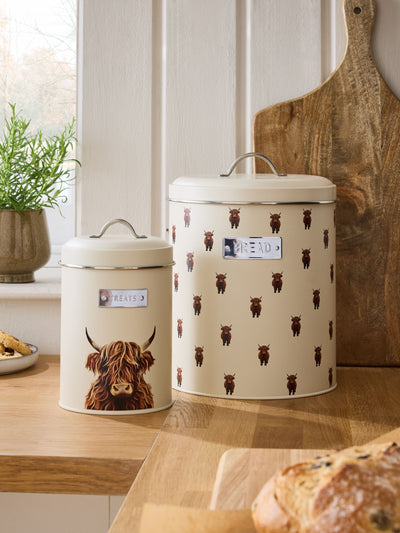 Next Set of 2 Cream Bread Bin and Treat Storage Jars- Buy online at McGrocer